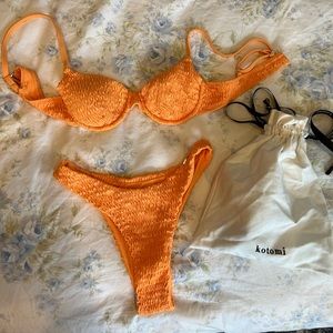 Kotomi Swim Orange Push-Up Bikini
